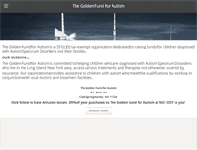 Tablet Screenshot of goldenfundautism.org